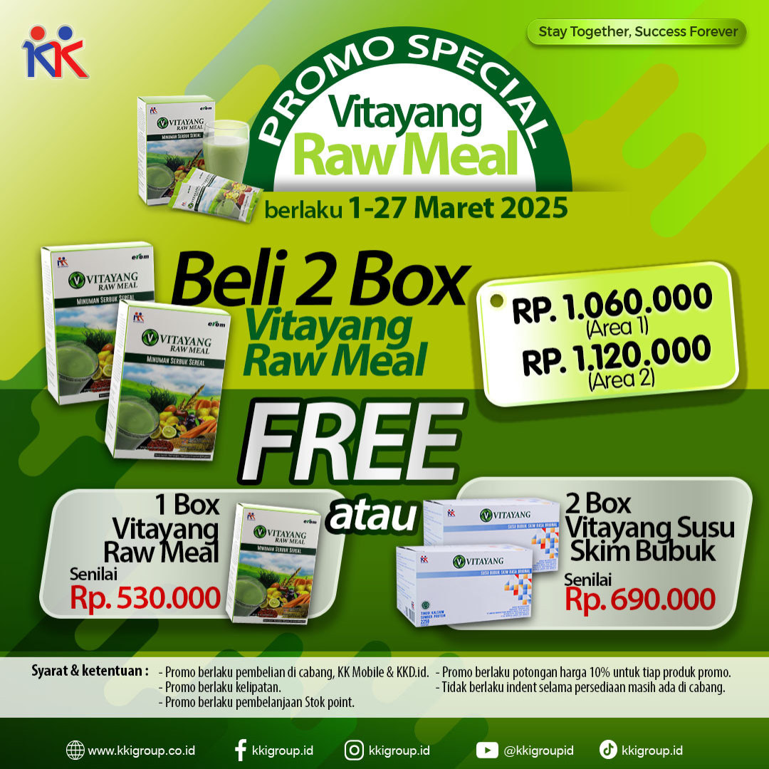 PROMO VITAYANG RAW MEAL BELI 2 GRATIS 1